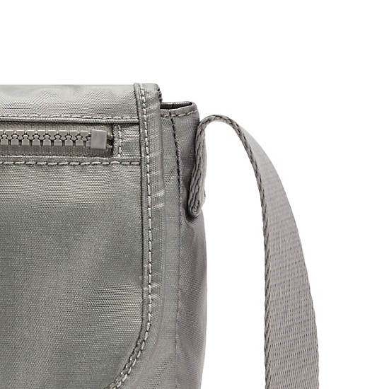 Kipling Sabian Metallic Crossbody Mini Tassen Grijs | BE 1347EB